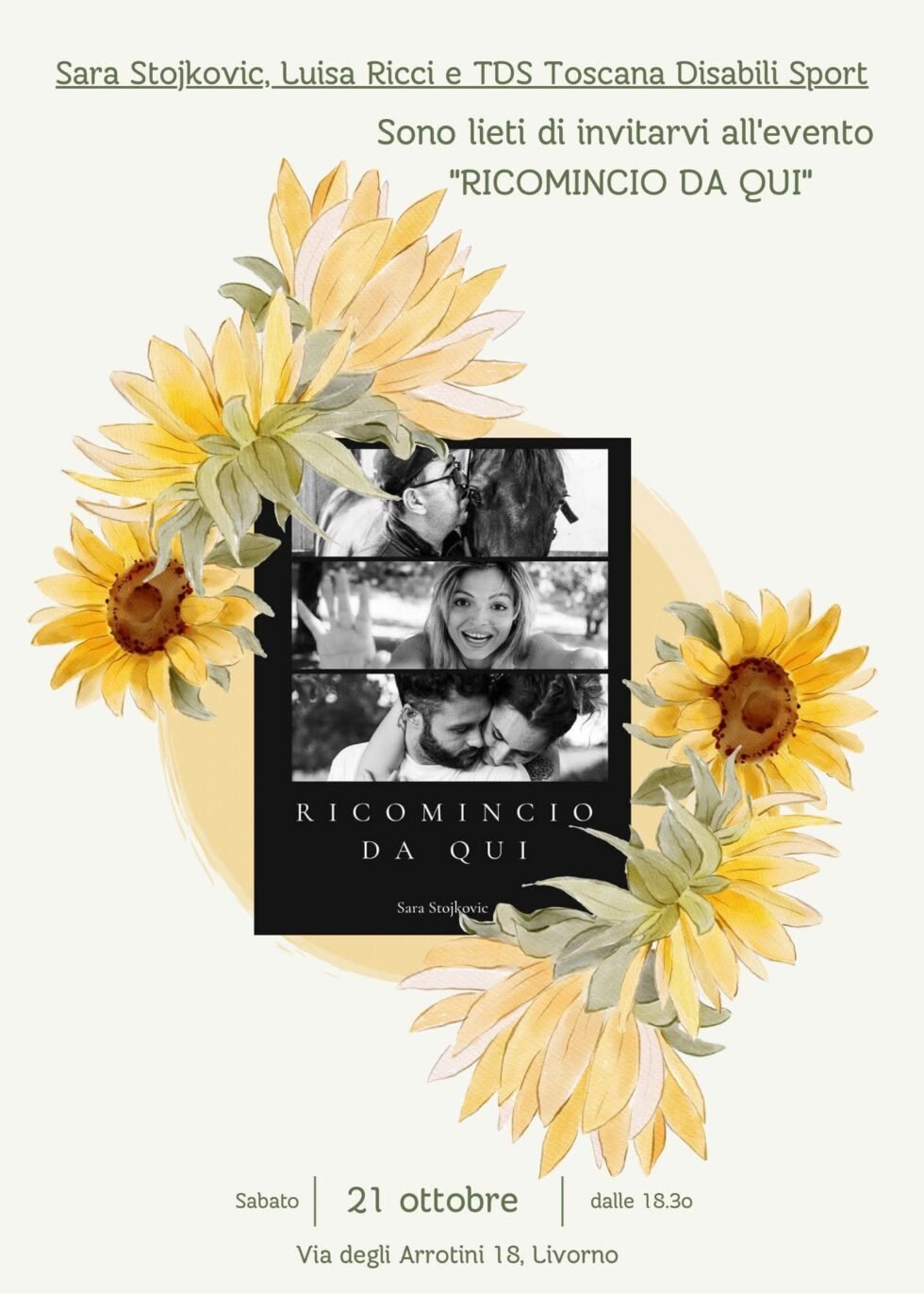 Evento - Sara Stojkovic - Ricomincio da qui - Libro