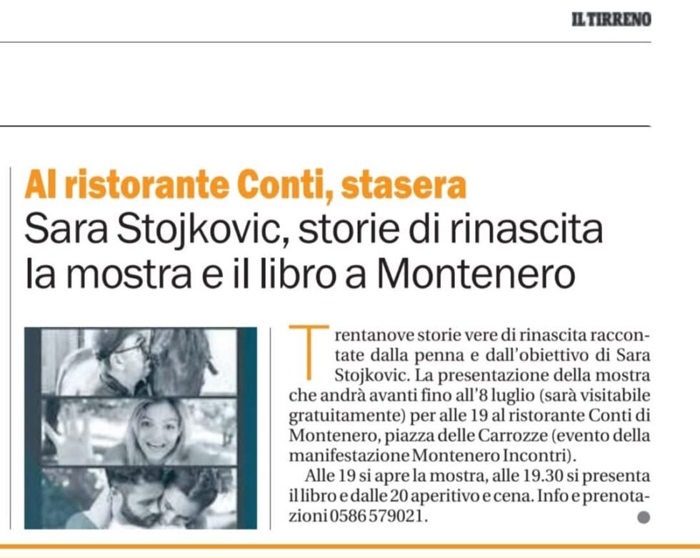 Evento - Sara Stojkovic - Ricomincio da qui - Libro